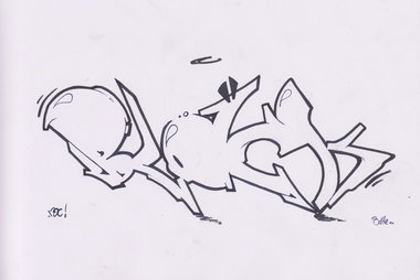 Graffiti Sketch - Photo by noc - black, t-shirt, battle (2014)