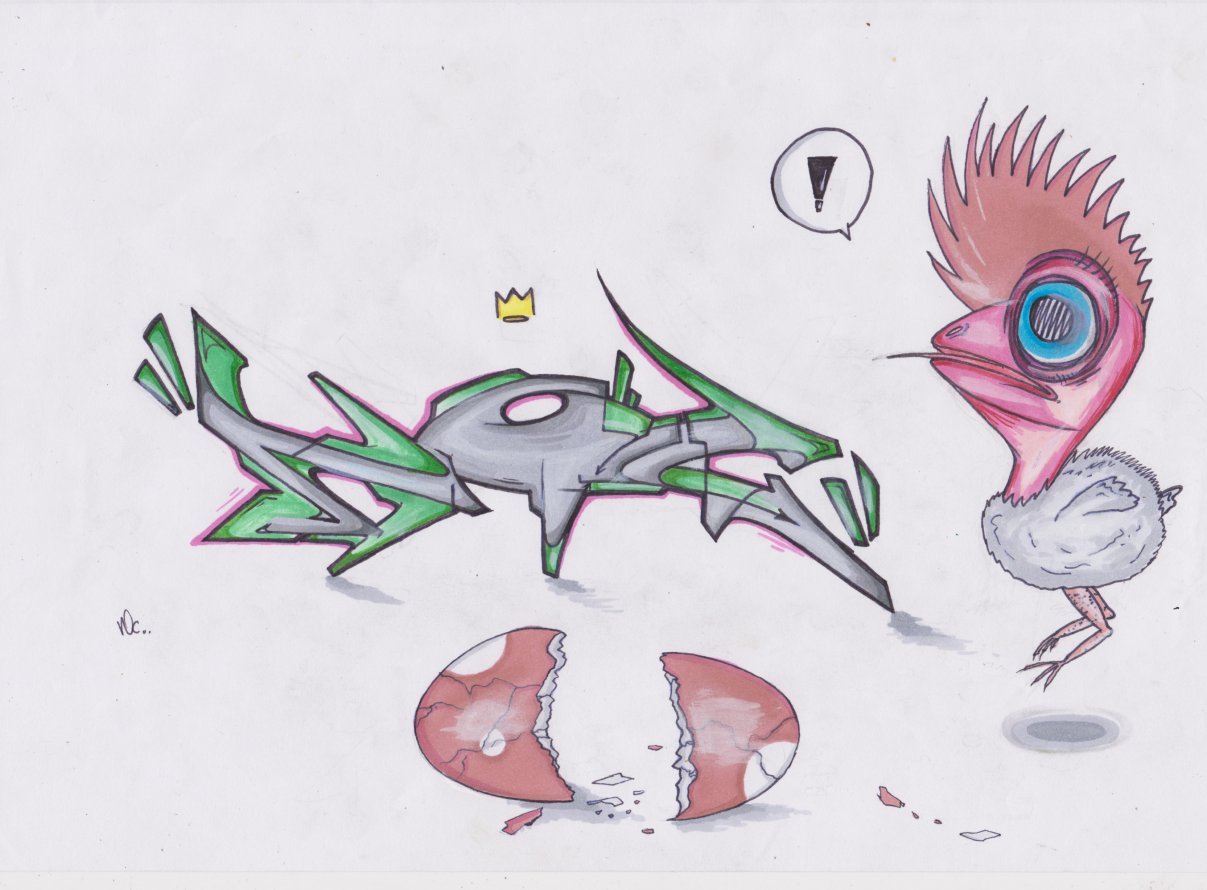 Graffiti Sketch - Photo by noc - noc, sketch, bird (2014)