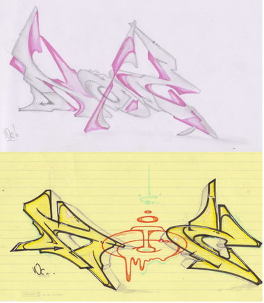 Graffiti Sketch - Photo by noc - two, noc, styles (2014)