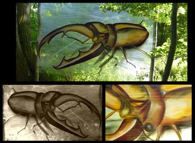 Graffiti Artwork - Photo by noc - cellograff, noc, beetle (2014)