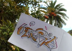 Graffiti Sketch in San Sebastián de La Gomera - Photo by noc - noc, utopia, battle (2014)