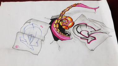 Graffiti Sketch - Photo by noc - noc, tentakel, sketch (2014)