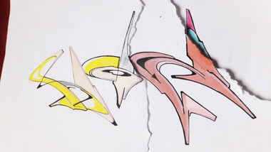 Graffiti Sketch - Photo by noc - sketch, broken, paper (2015)