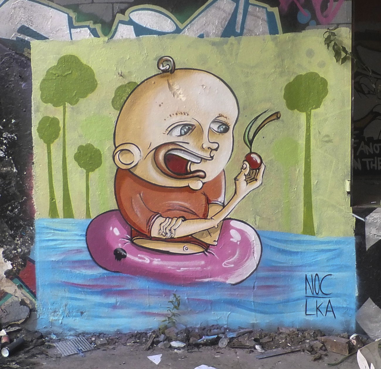 Graffiti Wall - Photo by noc - character, noc, lka