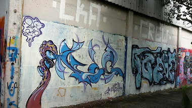 Graffiti Wall - Photo by noc - lka, lackaffen, lackaffencrew (2015)