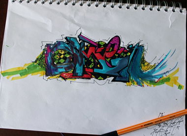 Graffiti Sketch - Photo by noname77 - omen, noname, nn (2014)
