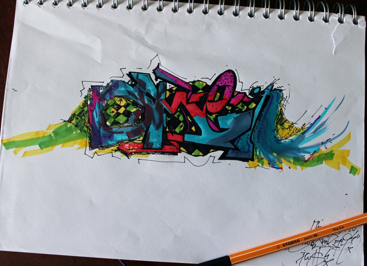 Graffiti Sketch - Photo by noname77 - omen, noname, nn (2014)