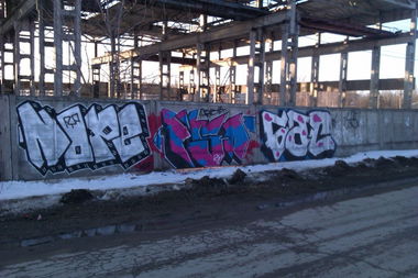 Graffiti Bombing in Tula - Photo by nope - nope, bast, orbit