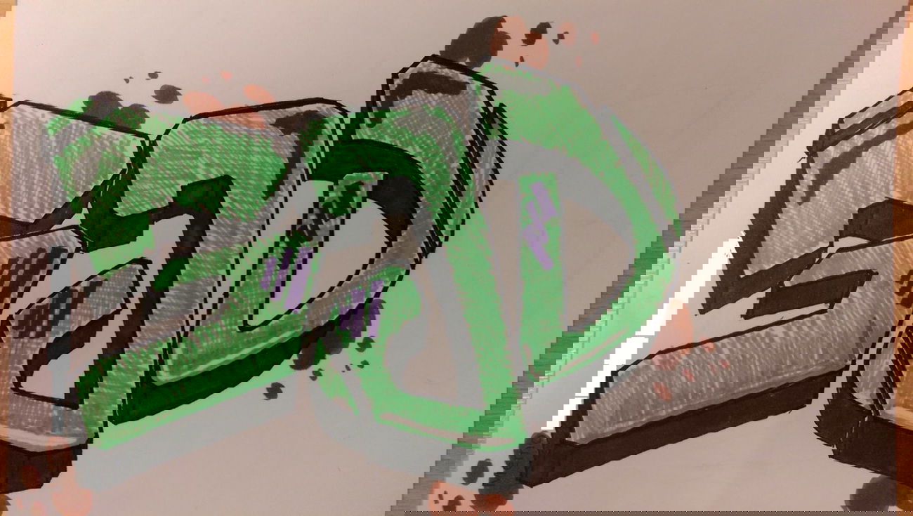 Graffiti Sketch - Photo by nosticksnoseeds - practice, improvement?, feadback (2015)