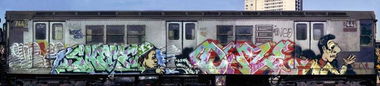 Graffiti Train in New York - Photo by nycsubways - Skeme, Daze, New