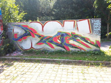 Graffiti Wall in Dresden - Photo by obscene1312 - TR, OSF, CFF (2013)