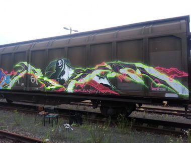 Graffiti Wall in Dresden - Photo by obscene1312 - TRK, OSF, CFF (2013)