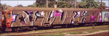 Graffiti Train in Poland - Photo by ohhgoodstuff