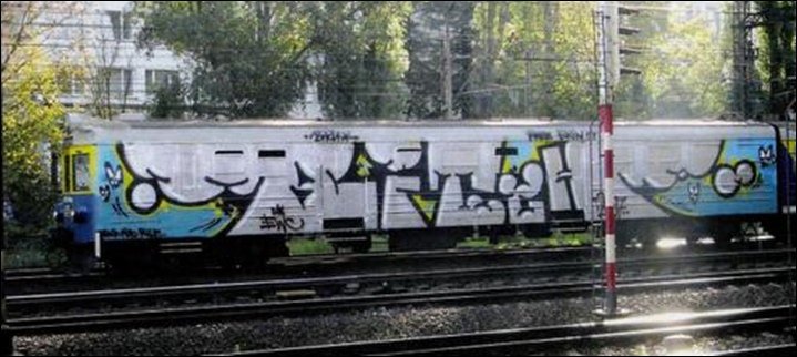 Graffiti Train in Poland - Photo by ohhgoodstuff