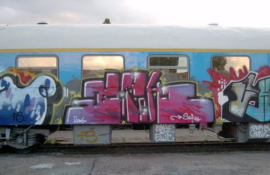 Graffiti Train in Sofia - Photo by ohhgoodstuff