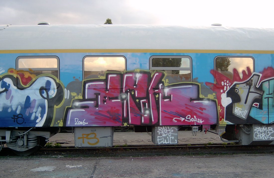 Graffiti Train in Sofia - Photo by ohhgoodstuff