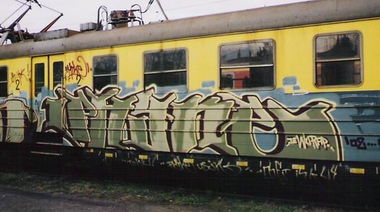 Graffiti Train in Kazakhstan - Photo by ohhgoodstuff - phyke, tewu, rap