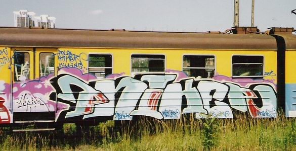 Graffiti Train in Skórka - Photo by ohhgoodstuff
