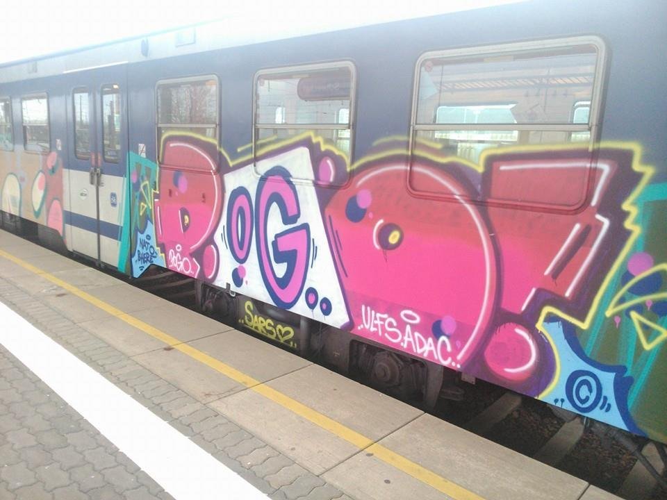 Graffiti Train in Wien - Photo by okeey - Line, Wien, Vienna