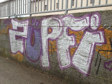 Graffiti Bombing in Linz - Photo by okeey - Züpfi (2015)