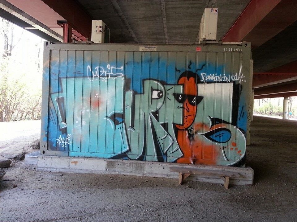 Graffiti Bombing in Wien - Photo by okeey - Curtis, Streetbombing, Wien (2014)