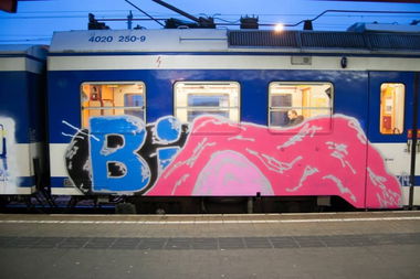 Graffiti Train in Wien - Photo by okeey - BILD