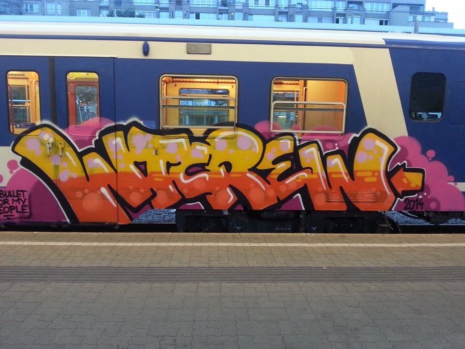 Graffiti Train in Wien - Photo by okeey - wTc, WTCREW, Train (2014)