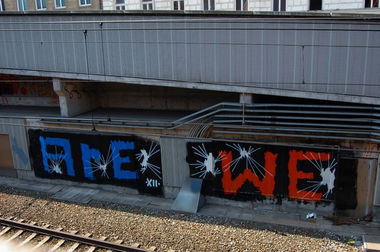 Graffiti Bombing in Austria - Photo by okeey - we, are, Line