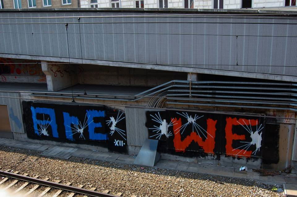 Graffiti Bombing in Austria - Photo by okeey - we, are, Line