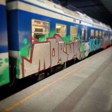 Graffiti Train in Wien - Photo by okeey - Moruk