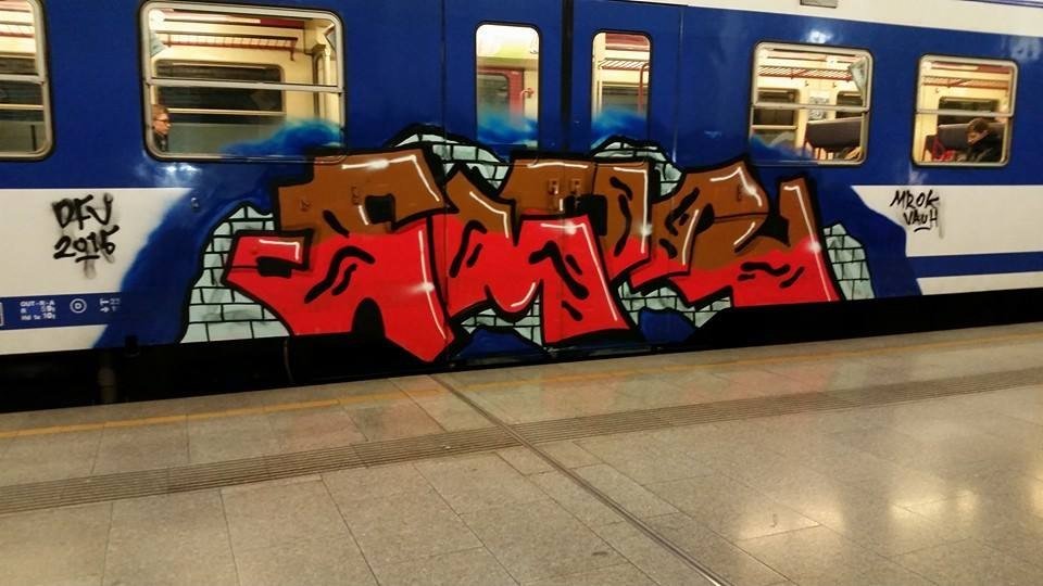 Graffiti Train in Wien - Photo by okeey - Line, Wien, Vienna