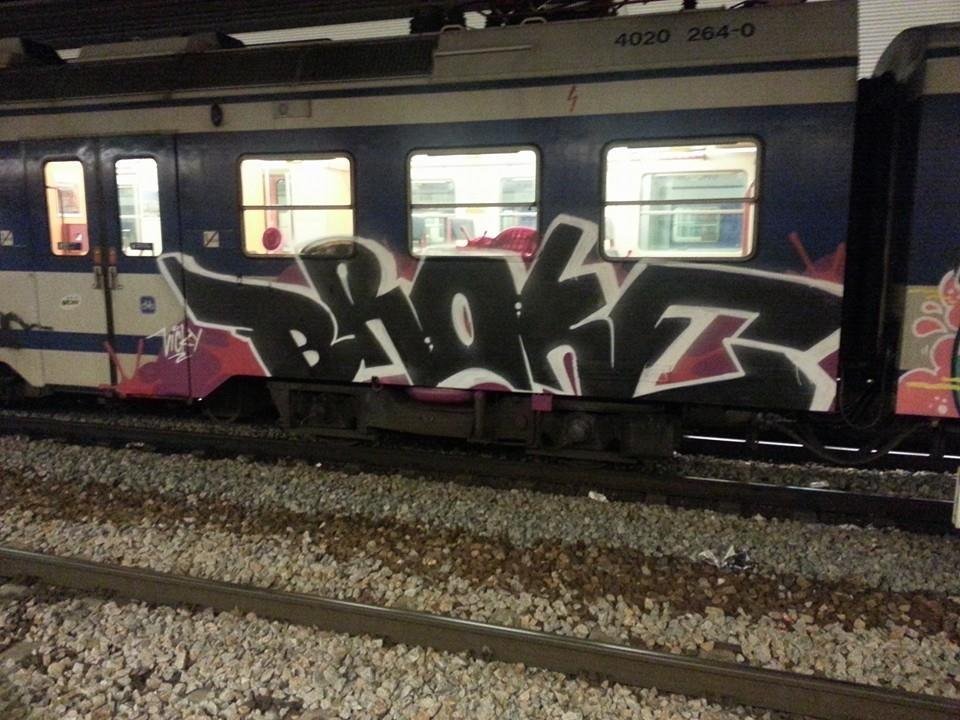 Graffiti Train in Wien - Photo by okeey - Line, Wien, Vienna
