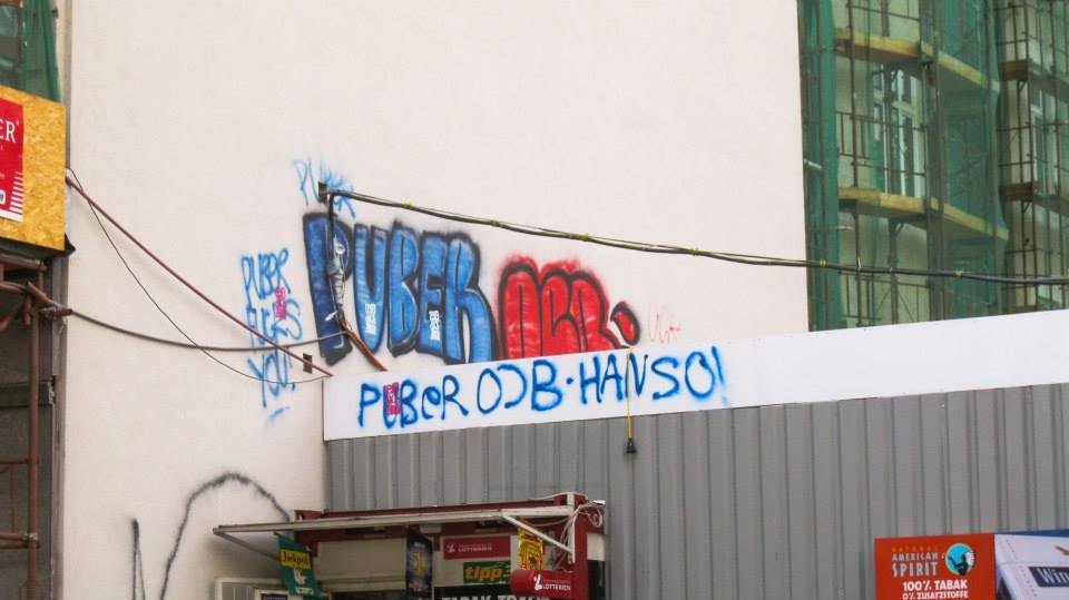 Graffiti Bombing in Wien - Photo by okeey - Puber, OCB, Wien
