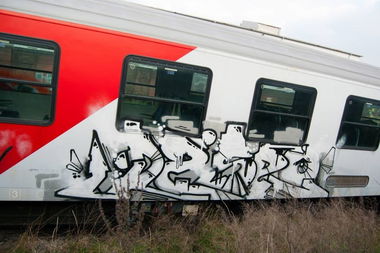Graffiti Train in Wien - Photo by okeey - Deseo