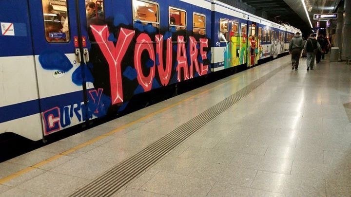 Graffiti Train in Wien - Photo by okeey - YouAre, You, Are (2014)