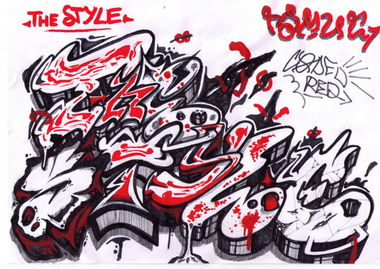Graffiti Sketch in Moscow - Photo by okser - codered, battle (2013)