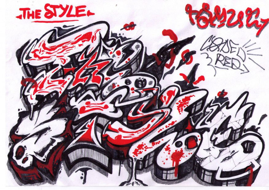 Graffiti Sketch in Moscow - Photo by okser - codered, battle (2013)
