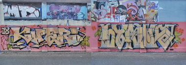 Graffiti Wall - Photo by oldenburgcity - kwer, lynus, linus (2015)