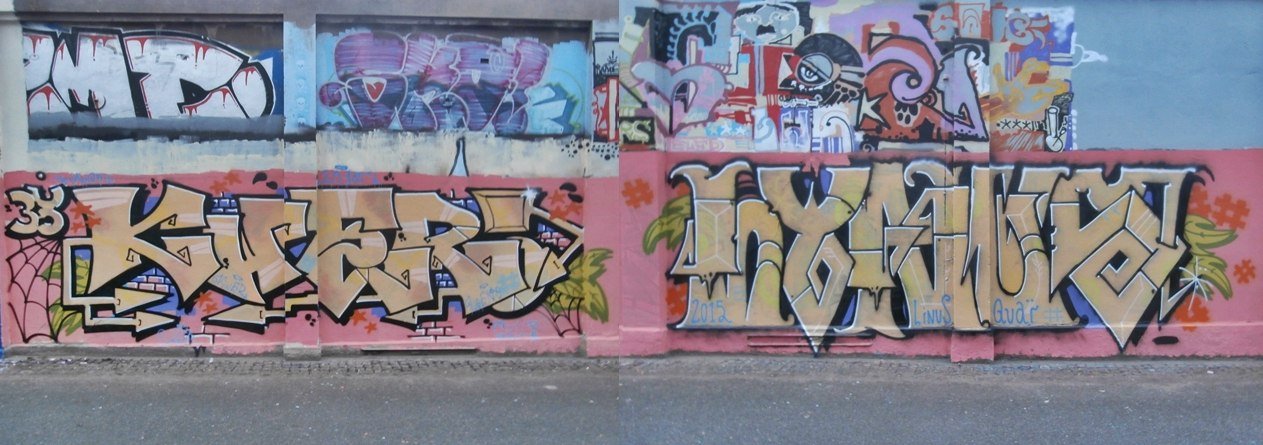 Graffiti Wall - Photo by oldenburgcity - kwer, lynus, linus (2015)