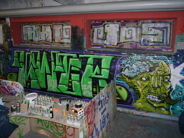 Graffiti Wall - Photo by oldenburgcity - kwer, quer, swk (2014)