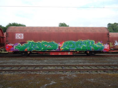 Graffiti Train in Oldenburg - Photo by oldenburgcity - abs, psk (2013)