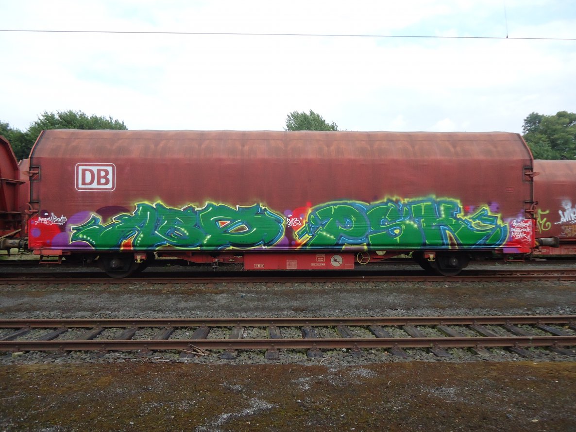 Graffiti Train in Oldenburg - Photo by oldenburgcity - abs, psk (2013)