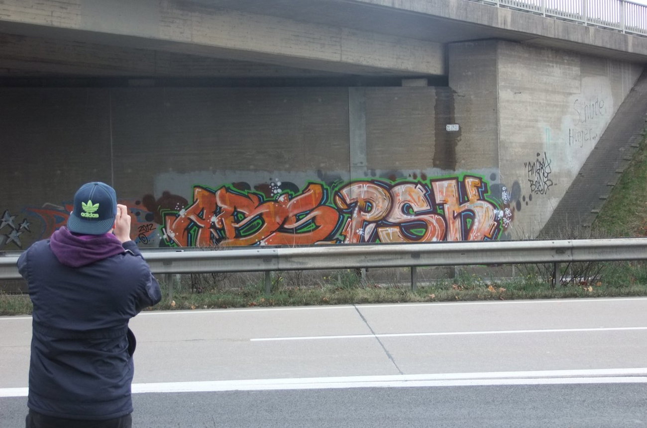 Graffiti Bombing in Oldenburg - Photo by oldenburgcity - abs, psk (2012)