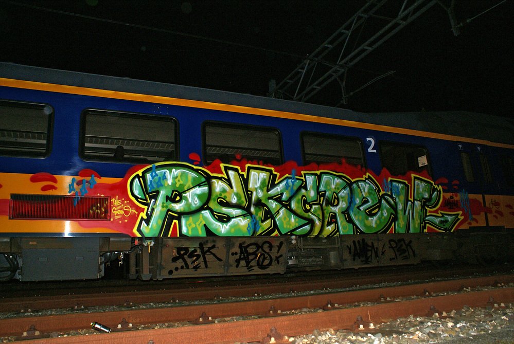 Graffiti Train in Groningen - Photo by oldenburgcity - psk (2011)