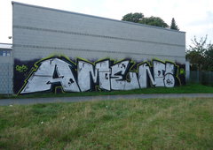 Graffiti Bombing in Oldenburg - Photo by oldenburgcity - amen (2013)