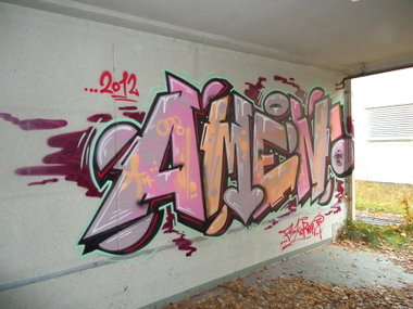 Graffiti Bombing in Oldenburg - Photo by oldenburgcity - amen (2012)