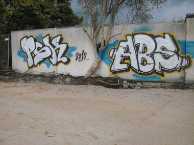 Graffiti Bombing in Oldenburg - Photo by oldenburgcity - psk, abs (2010)