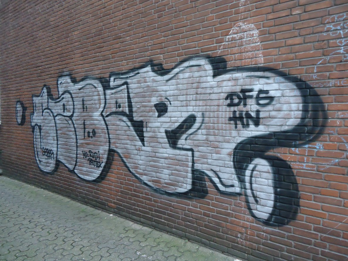 Graffiti Bombing in Oldenburg - Photo by oldenburgcity - seber, dfg, hn