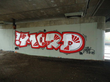 Graffiti Bombing in Oldenburg - Photo by oldenburgcity - mord (2013)