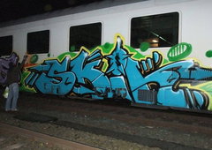 Graffiti Train in Oldenburg - Photo by oldenburgcity - skin, atk (2013)